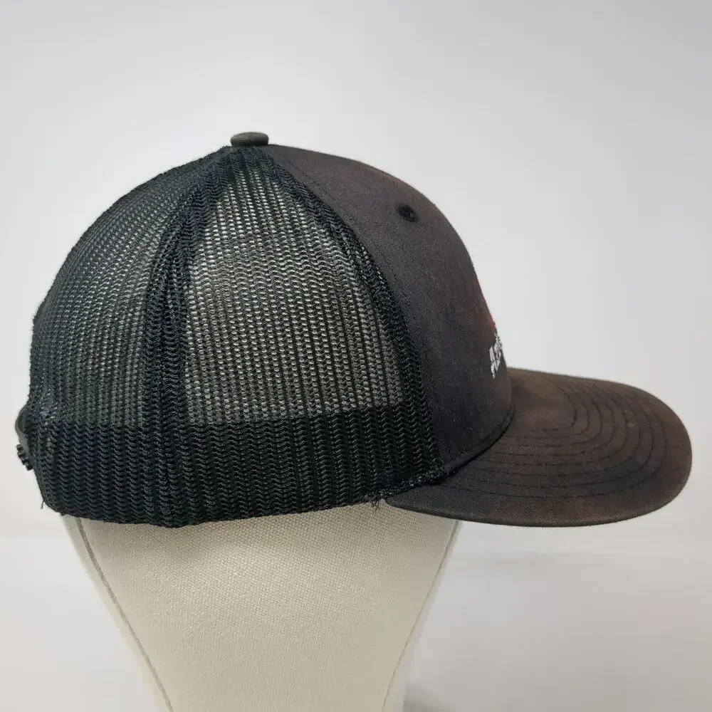Richardson Trucker Hat Black Size Small AztecEnergy Mesh Snapback Logo Work